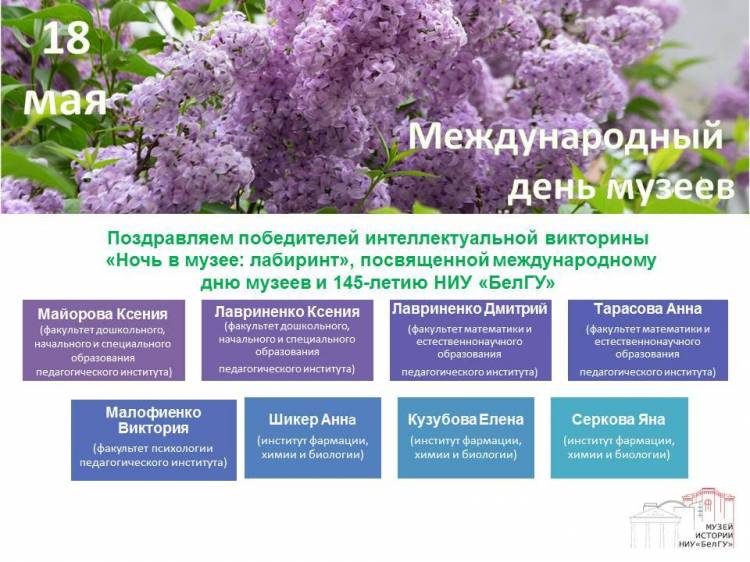 Определены победители интеллектуальной викторины к 145-летию НИУ «БелГУ» События НИУ «БелГУ» определены победители интеллектуальной викторины к 145-летию ниу «белгу»