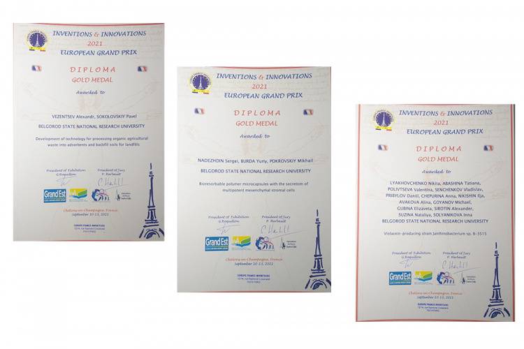Three Golds in France for Belgorod State University Three Golds in France for Belgorod State University