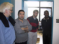 События НИУ «БелГУ» Доктор Клаус Бенкост (слева) и команда программистов Центра мультимедиа